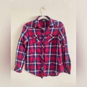 Angie button-down flannel shirt